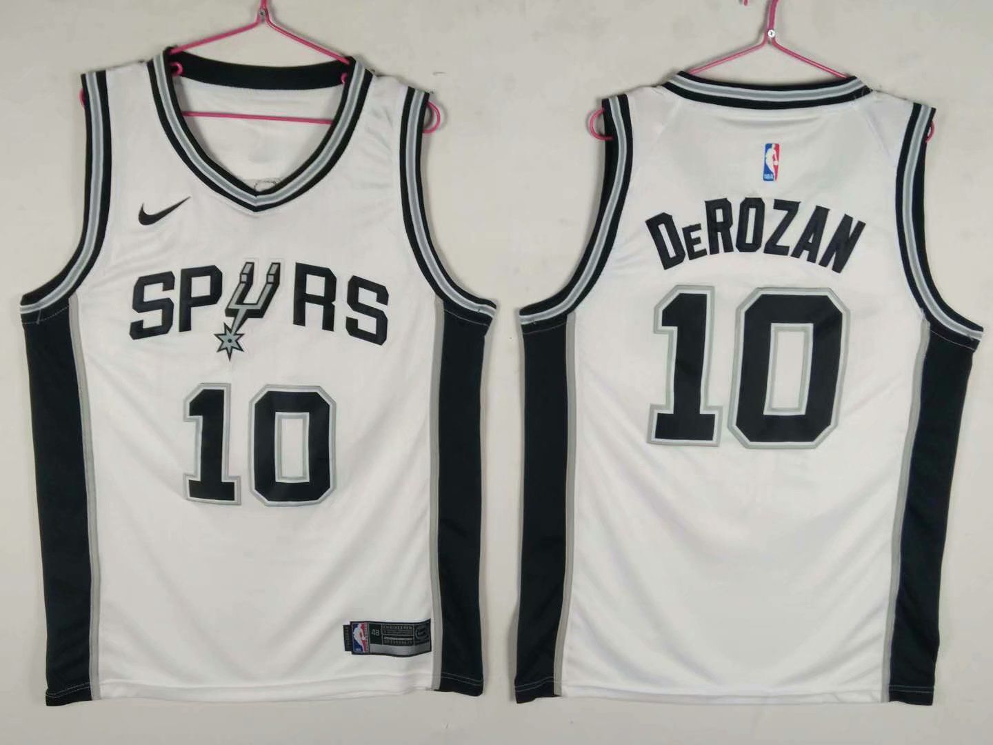 Men San Antonio Spurs 10 Derozan White Game Nike NBA Jerseys
